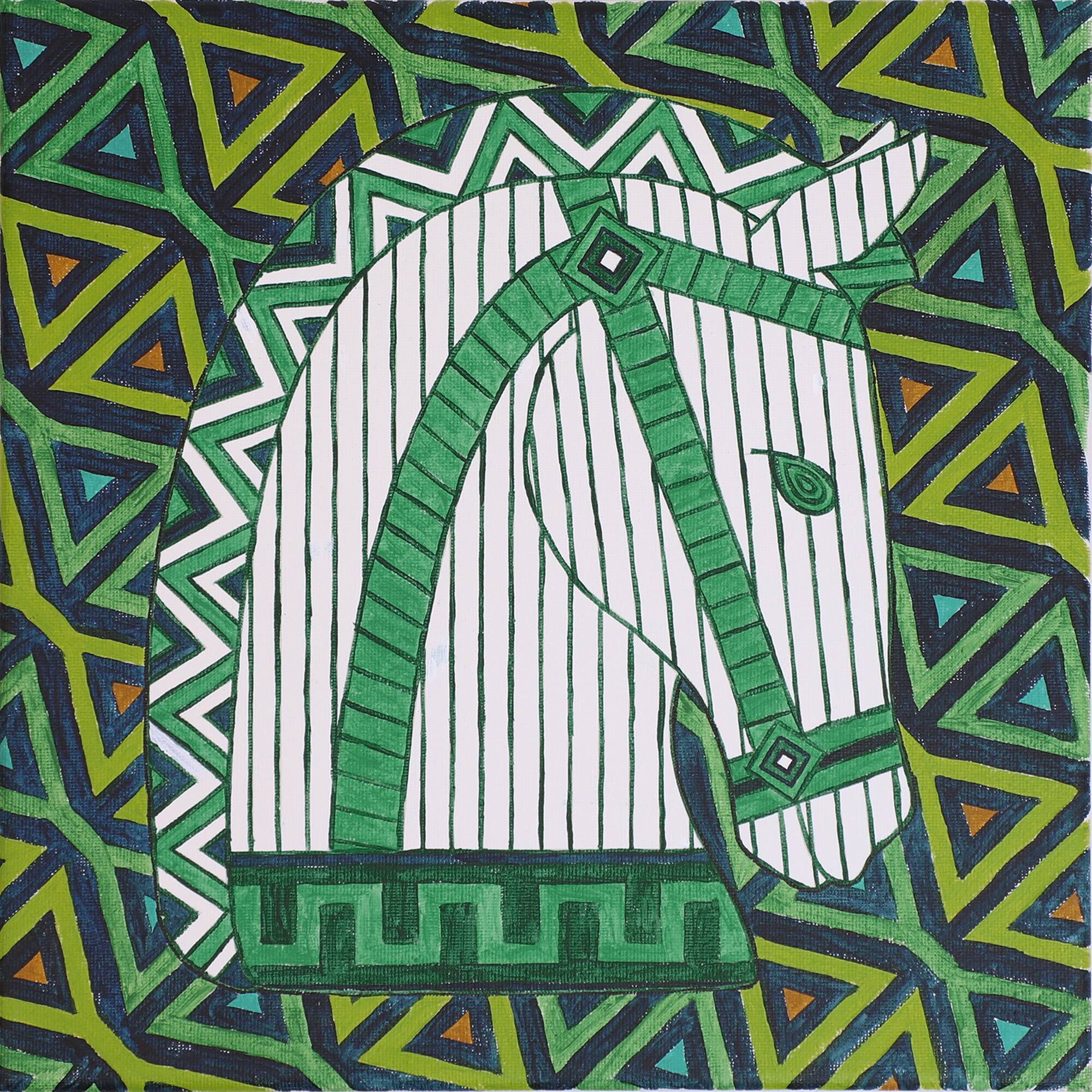 Jonathan Adler x Michaels 11" x 11" Luxembourg Horse Canvas Painting Kit